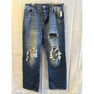 Aeropostale Blue Distressed Flare Jeans